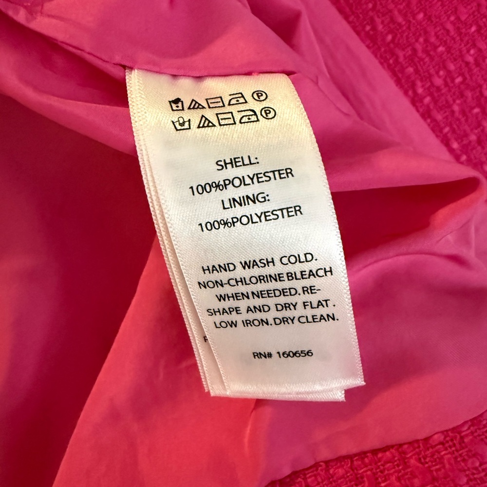 Women's Hot Pink Sleeveless Blazer Vest - Picture 6 of 8